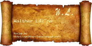 Walther Léna névjegykártya