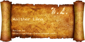 Walther Léna névjegykártya